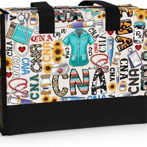 Large Waterproof Tote Bag with Pockets Zipper Travel Work Grocery Unisex